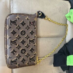 Louis Vuitton Black Interior Pouch with Orange Date Code Tag